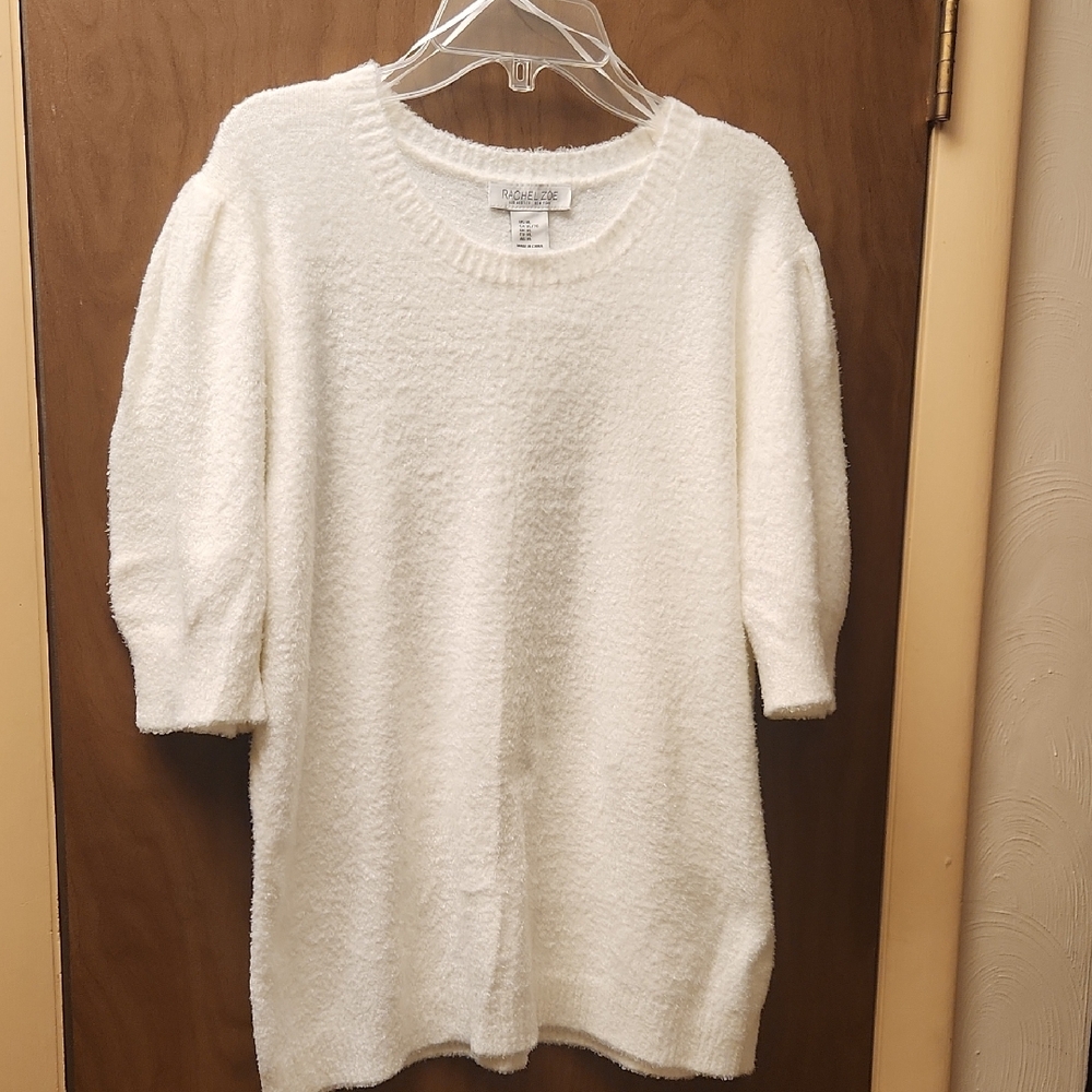 Rachel Zoe Soft White Crew Neck Sweater